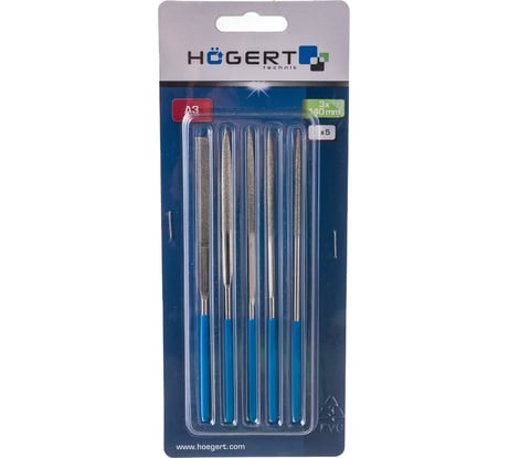Набор алмазных надфилей HOEGERT TECHNIK 5 шт HT3B808