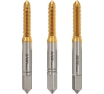 Метчик H-Tools М5, шаг 0.8 мм, DIN352, комплект из 3-х шт, HSSEPM-TiN 6HX 230050PMHT