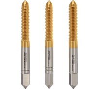Метчик H-Tools М6, шаг 1.0 мм, DIN352, комплект из 3-х шт, HSSEPM-TiN 6HX 230060PMHT