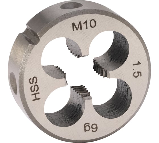 Плашка H-Tools М10 шаг 1.5мм DINEN22568 HSS 6g 30х11мм 240100HT 1