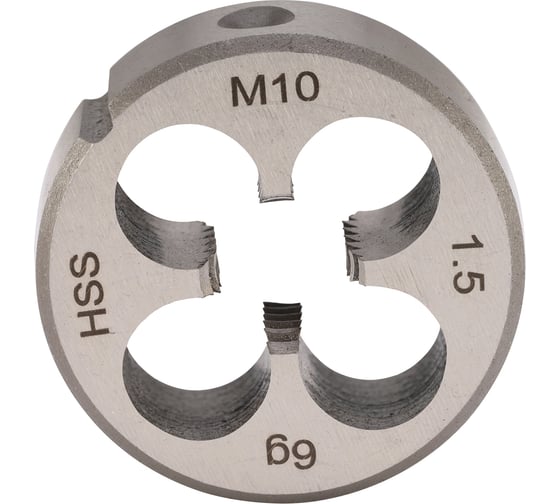 Плашка H-Tools М10 шаг 1.5мм DINEN22568 HSS 6g 30х11мм 240100HT
