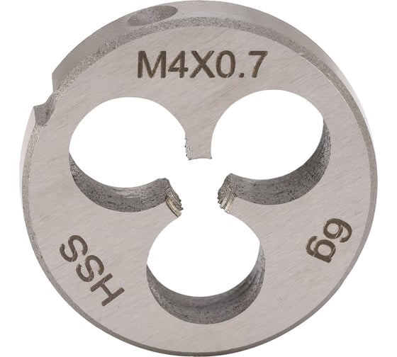 Плашка H-Tools М4 шаг 0.7мм DINEN22568 HSS 6g 20х7мм 240040HT