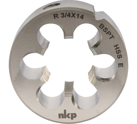 Плашка коническая NKP R(BSPT) 3/4-14 DINEN24230 HSSE 55 55x22мм 121001-N1-3435