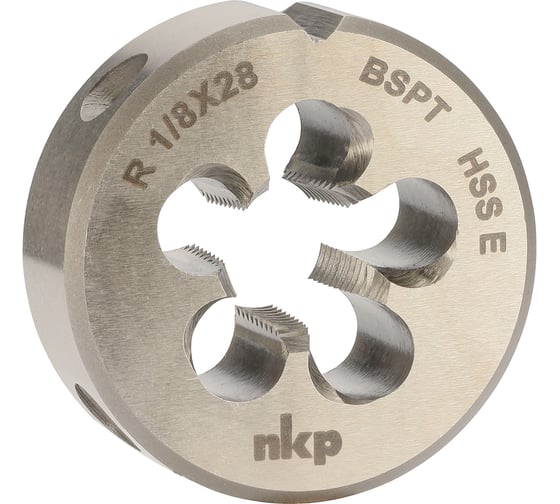 Плашка коническая NKP R(BSPT) 1/8-28 DINEN24230 HSSE 55 30x11мм 121001-N1-3423