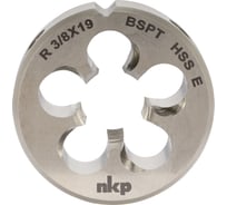 Плашка коническая NKP R(BSPT) 3/8-19 DINEN24230 HSSE 55 45x14мм 121001-N1-3429