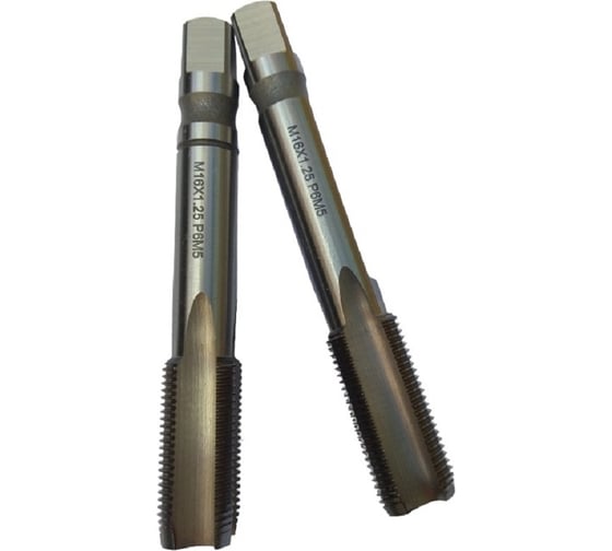 Машинно-ручной метчик TORNERI М16х1.25 комплект из 2-х штук Р6М5 038097