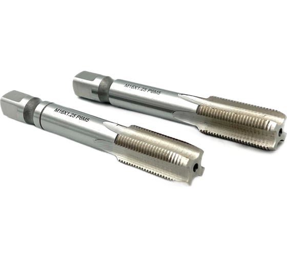 Машинно-ручной метчик TORNERI М16х1.25 комплект из 2-х штук Р6М5 038097