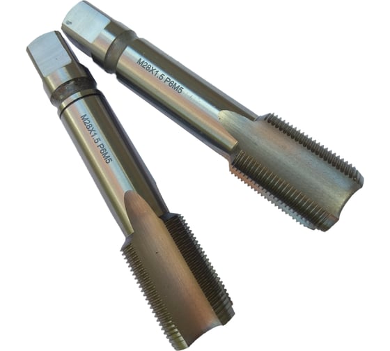 Машинно-ручной метчик TORNERI М28х1.5 комплект из 2-х штук Р6М5 038173