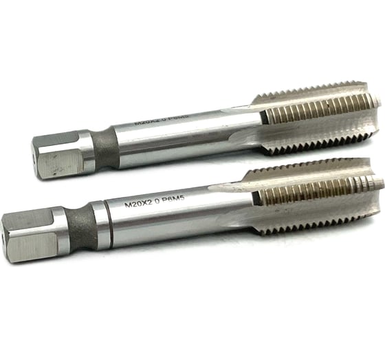 Машинно-ручной метчик TORNERI М20х2 комплект из 2-х штук Р6М5 034505