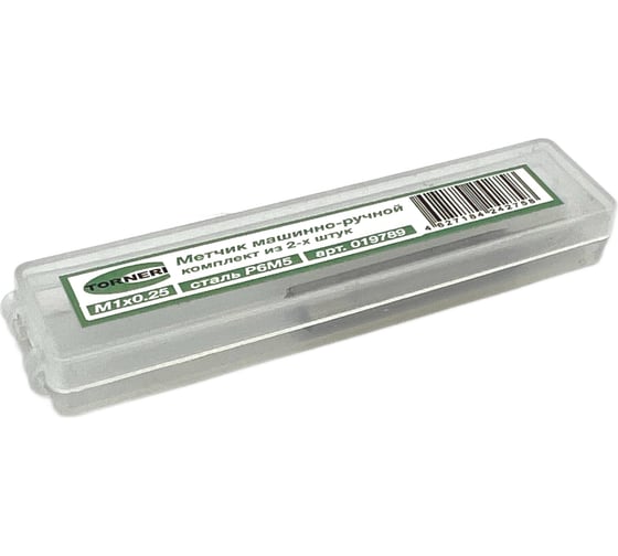 Машинно-ручной метчик TORNERI М  1х0.25 комплект из 2-х штук Р6М5 019789