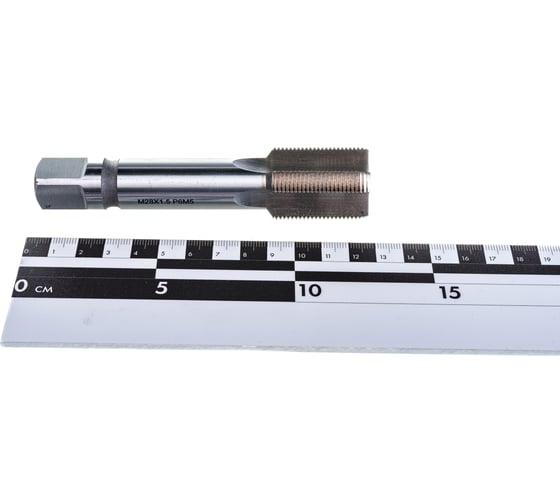 Машинно-ручной метчик TORNERI М28х1.5 Р6М5, для глухих отверстий 038207