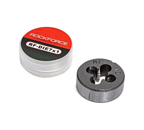 Плашка Rockforce M7x1.0-Ø25мм, в пластиковом футляре RF-DIE7x1(10439)