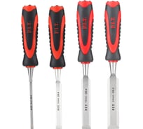 Набор плоских стамесок по дереву P.I.T. серия CONTROL 6-12-18-24 мм, 265x135 мм, 4 шт. HSET02-0004