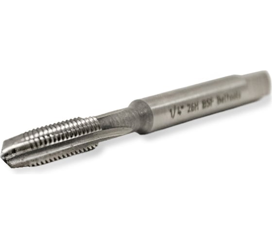 Метчик дюймовый Beltools 1/4'' 26 ниток BSF машинно-ручной, HSS, сквозной, исполнение 1 ri.111.420 1