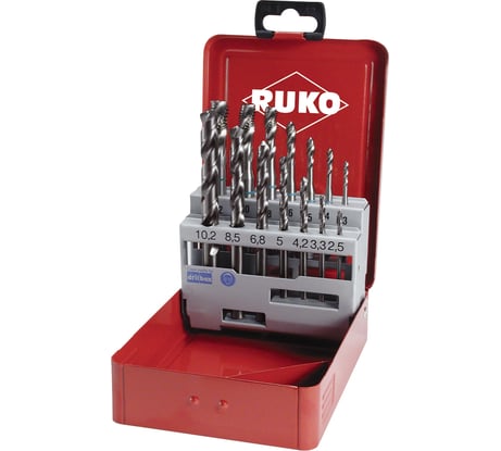 Набор машинно-ручных метчиков Ruko HSS M3-M12 +сверла из 14 шт. 245049