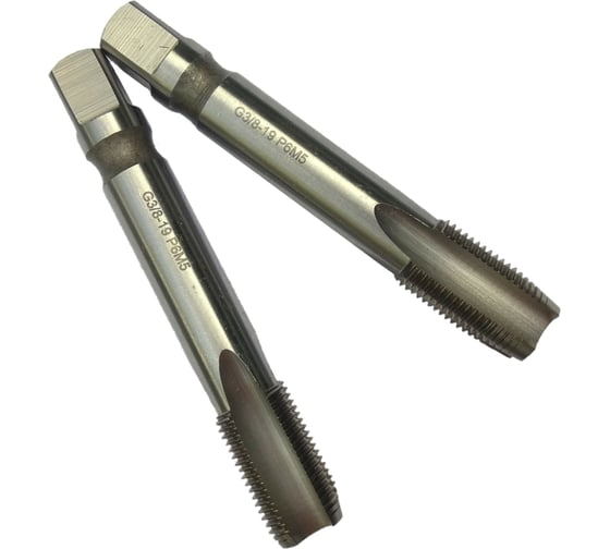 Машинно-ручной метчик TORNERI трубный G 3/8 Р6М5, комплект из 2-х штук 038281 1