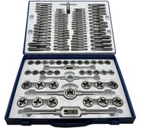 Набор метчиков и плашек TORNERI М2 - М18 (110 предметов) в металлическом кейсе Т023748