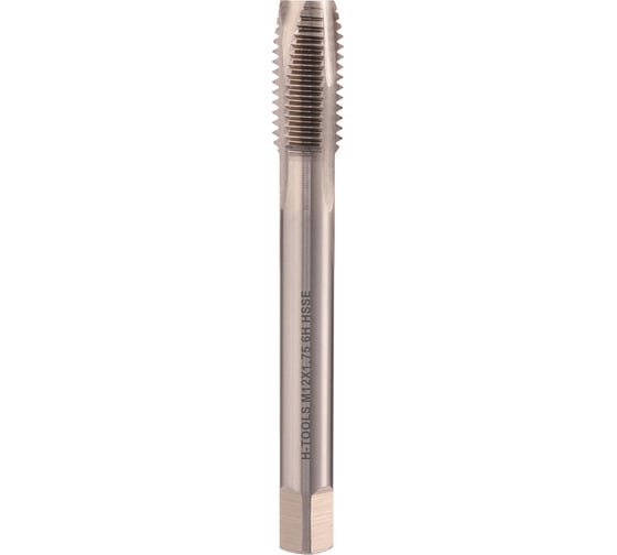 Метчик машинный H-Tools левый, М12, шаг 1.75 мм, DIN376, HSSE, 6h, a=7.0 34550HT