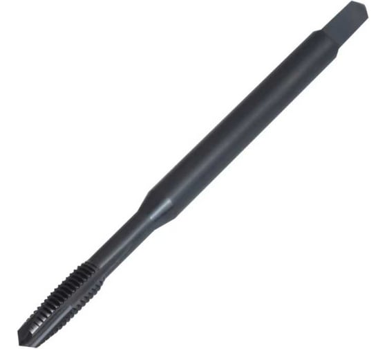 Метчик м/р ТОЧИНТЕХ М2.0x0.4, Р6М5К5/HSS-E, DIN371 BLACK OXIDE с прямой канавкой, с подточкой tn40005