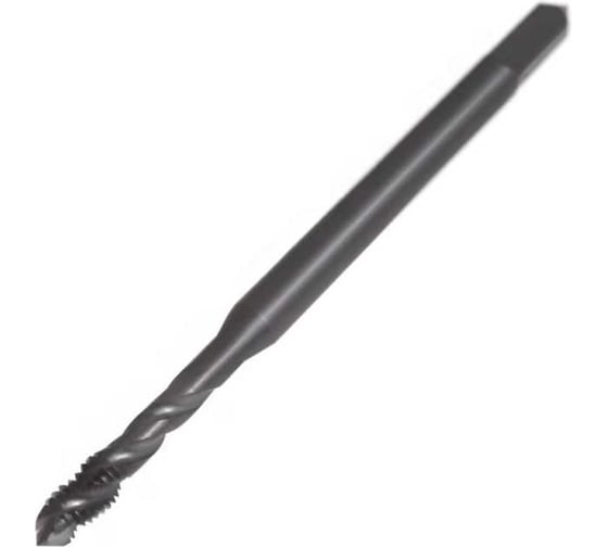 Метчик м/р ТОЧИНТЕХ М2.5x0.45, Р6М5К5/HSS-E, DIN371 BLACK OXIDE с винтовой канавкой tn40012 1