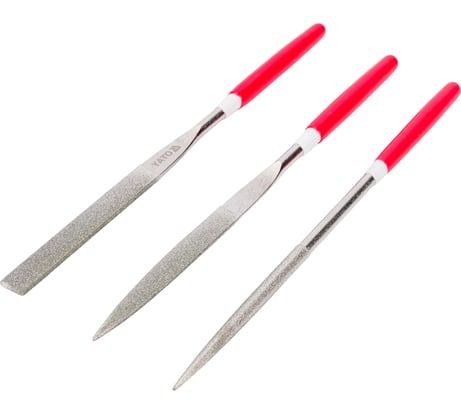 Алмазные надфили в наборе YATO 5x180x70мм, 3пр YT-6155