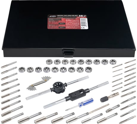 Набор метчиков и плашек метрический JBC 58 предметов JBC-M058-1(64890)