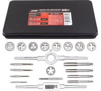 Набор метчиков и плашек JBC метрический 20 предметов (М3x0.5, М4x0.7, М5x0.8, М6x1, М7x1, М8x1.25, М10x1.5, М12x1.75, 1/8NPT27) JBC-M020-1(64873)