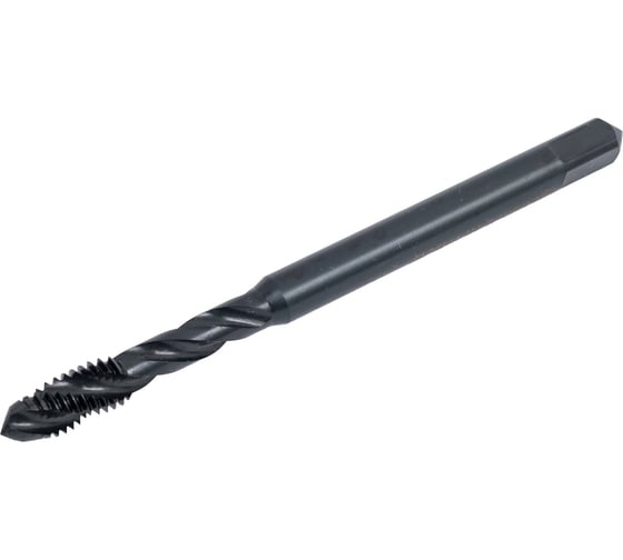 Метчик ТОЧИНТЕХ м/р М6,0x1,0 Р6М5/М2 DIN371 BLACK OXIDE, с винтовой канавкой tn40053 1