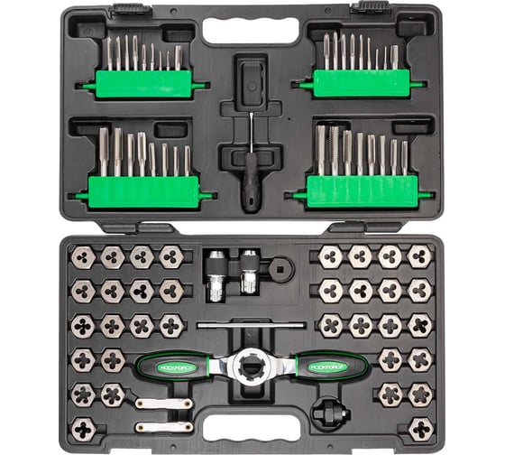 Набор метчиков и плашек Rockforce 76 предметов RF-M076-3(64507) 1