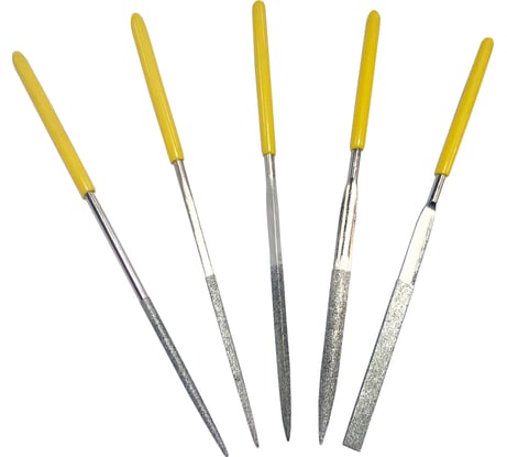 Надфили ULTIMA алмазные, 140х70х3 мм, комплект 5шт 125001