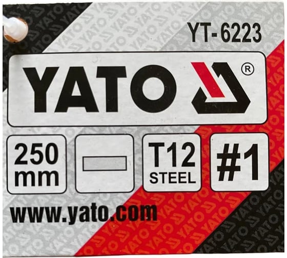 Напильник YATO по металлу плоский 250мм 1 YT-6223 37146223 092 1