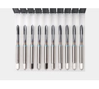 Метчик с прямой канавкой РОСИНСТРУМЕНТ сквозной, 10 шт, М 5x0,8 HSS-Co5 TiCN DIN371 76958UP