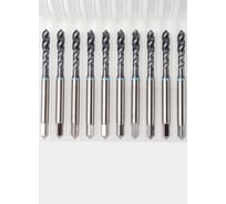 Метчик с винтовой канавкой РОСИНСТРУМЕНТ 10шт: глухой М 6x1,0 HSS-Со5 TiCN DIN371 76661UP