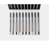 Метчик с прямой канавкой РОСИНСТРУМЕНТ сквозной, 10 шт, М 6x1,0 HSS-Co5 TiCN DIN371 76961UP