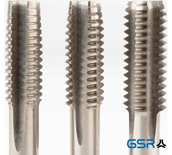 Ручные метчики GSR M16х2 HSSG DIN352 6H набор 3 шт для глухих и сквозных отверстий  B00105270