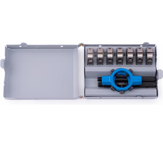 Набор плашек GSR 25х9 HSSG М3-М12 + Плашкодержатель 25х9 00708030