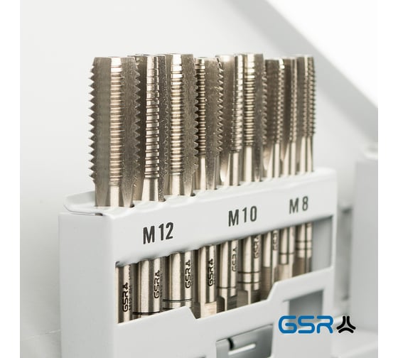 Набор ручных метчиков и плашек GSR M3-M12 DIN 352/223 HSSG 45 предметов 00708080