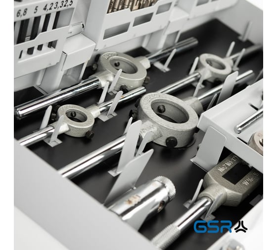 Набор ручных метчиков и плашек GSR M3-M12 DIN 352/223 HSSG 45 предметов 00708080