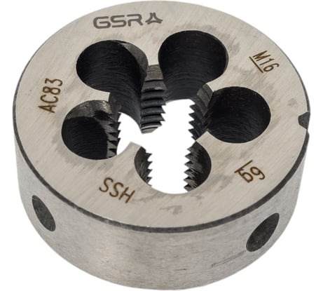 Плашка круглая GSR M16 DIN EN 22568 B HSS M16 B00402270