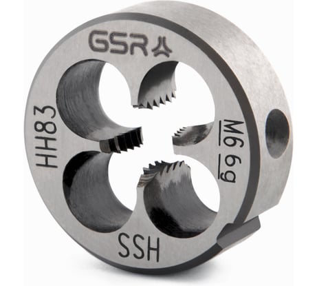 Плашка круглая GSR M6 метрическая резьба HSSG DIN EN 22568 (DIN 223) B 6g B00402190