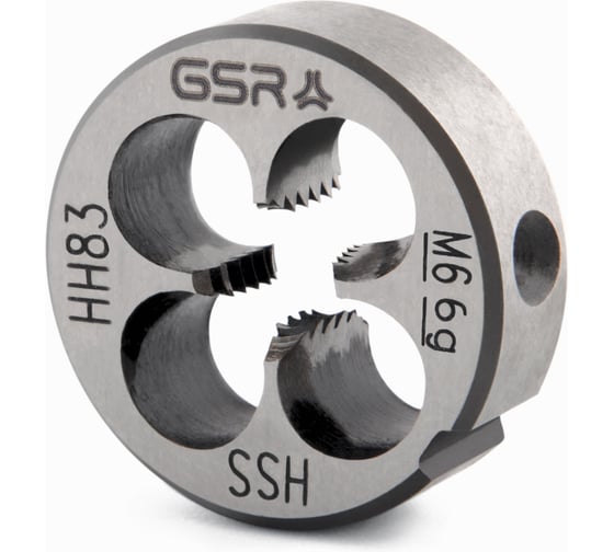 Плашка круглая GSR M6 метрическая резьба HSSG DIN EN 22568 (DIN 223) B 6g B00402190