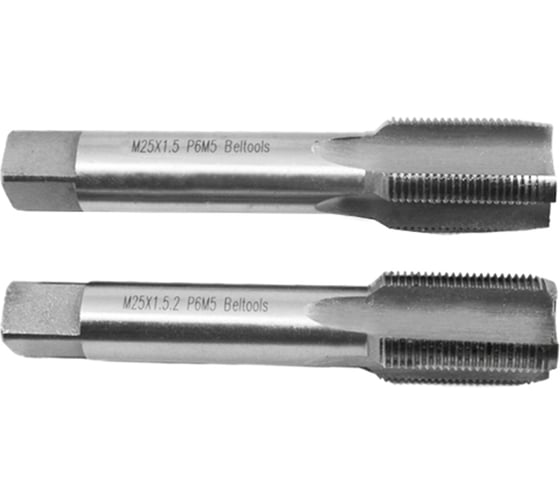 Метчик машинно-ручной Beltools М25x1.5, Р6М5, исп1, ГОСТ 3266-81, 2 шт, ri.114.1542