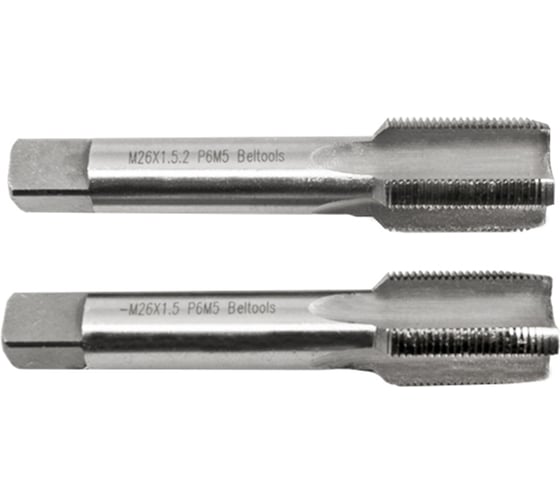 Метчик машинно-ручной Beltools М26x1.5, Р6М5, исп1, ГОСТ 3266-81, 2 шт, ri.114.1543