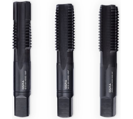 Ручные метчики GSR M16х2 HSSE-VAP DIN352 6H набор 3 шт для нержавейки B00813270