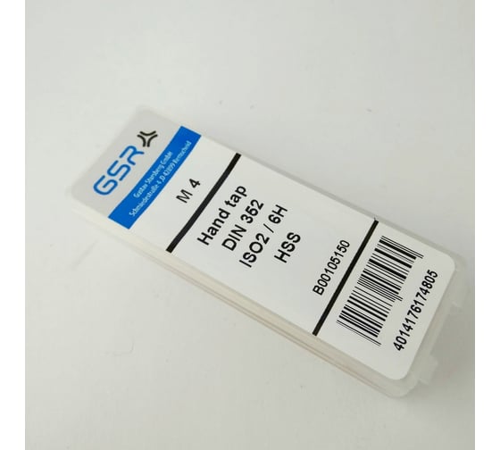 Ручные метчики GSR M4х0,7 HSSG DIN352 6H набор 3 шт для глухих и сквозных отверстий B00105050