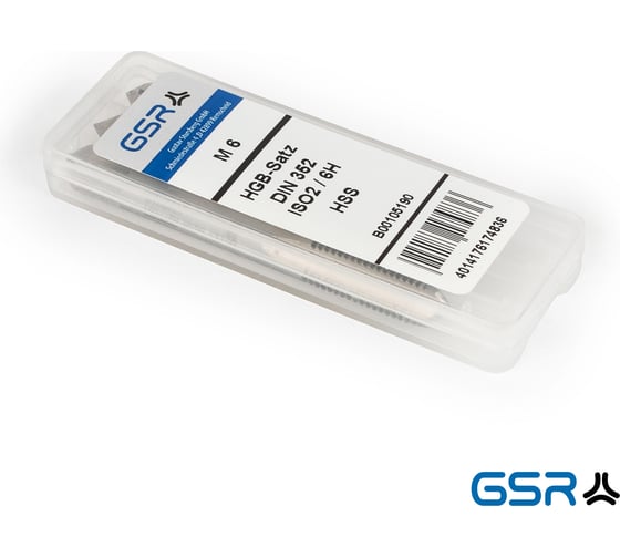 Ручные метчики GSR M6х1 HSSG DIN352 6H набор 3 шт для глухих и сквозных отверстий  B00105190