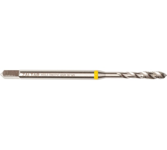 Метчик машинный ZALTAR YELLOW RING HSS-E, DIN 371, Тип C (35 RSP), M3x0.5 ZA-43561