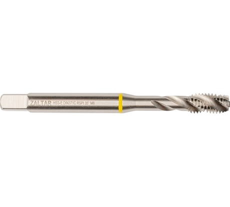 Метчик машинный ZALTAR YELLOW RING HSS-E, DIN 371, Тип C (35 RSP), M8x1.25 ZA-43565