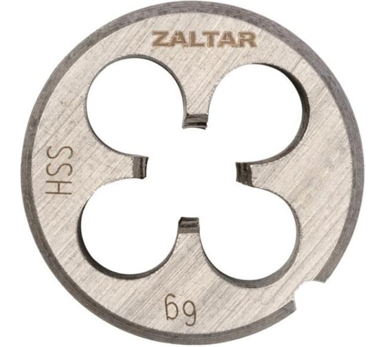 Плашка круглая резьбонарезная ZALTAR HSS, DIN 223, M6x1.0 ZA-10404