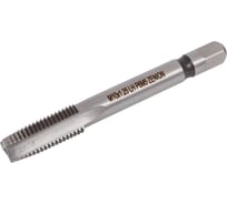Метчик ZENION метрическая резьба М10x1.25, Р6М5(4341), ГОСТ 3266-81, Lh, для сквозных отверстий, с проходным хвостовиком, упаковка 2 шт, мт00236у